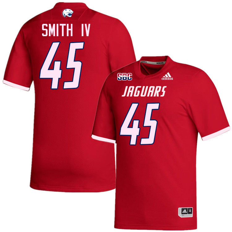 #45 Ed Smith IV South Alabama Jaguars Jerseys,College Football Uniforms,Apparels Stitched-Red